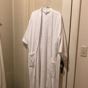 Cachet Vintage Terry Cloth Robe One Size White